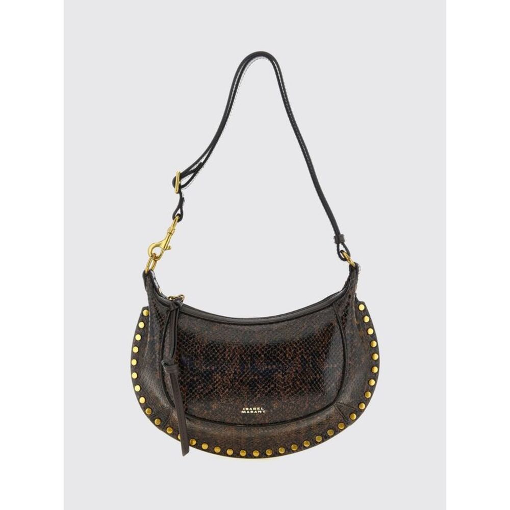 Isabel Marant Women Isabel Marant Oskan Moon Python-Print Leather Shoulder Bag